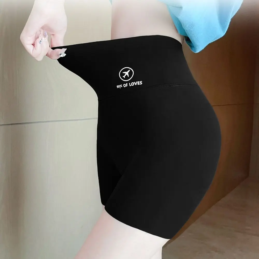 

For Women Ice Silk High Waist Airplane Slimming Butt Lifter Safety Shorts Sports Pants Yoga Fitness Shorts Body Shapewear