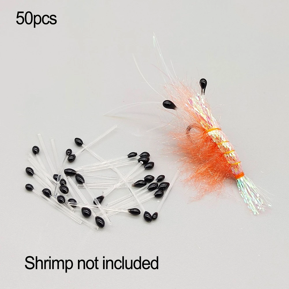 

50pcs/bag Emulate Crab Shrimp Eye Plastic Artificial Shrimp Eyes Fly Tying Materials Lure DIY Fly Fishing Bait Fish Tackle Tools