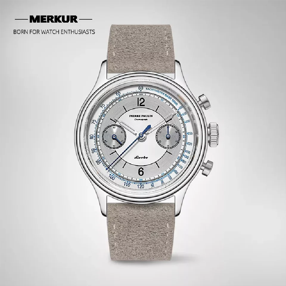 

Pierre Paulin Business LEVEE series Handwinding Watch Sector Dial Mechanical Chronograph Seagull ST1901 Vintage Casual Watch Men