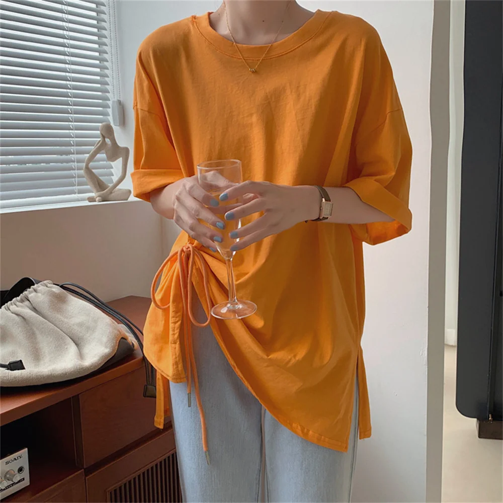 Футболка Alien Kitty Женская однотонная на шнуровке стильный топ с коротким рукавом