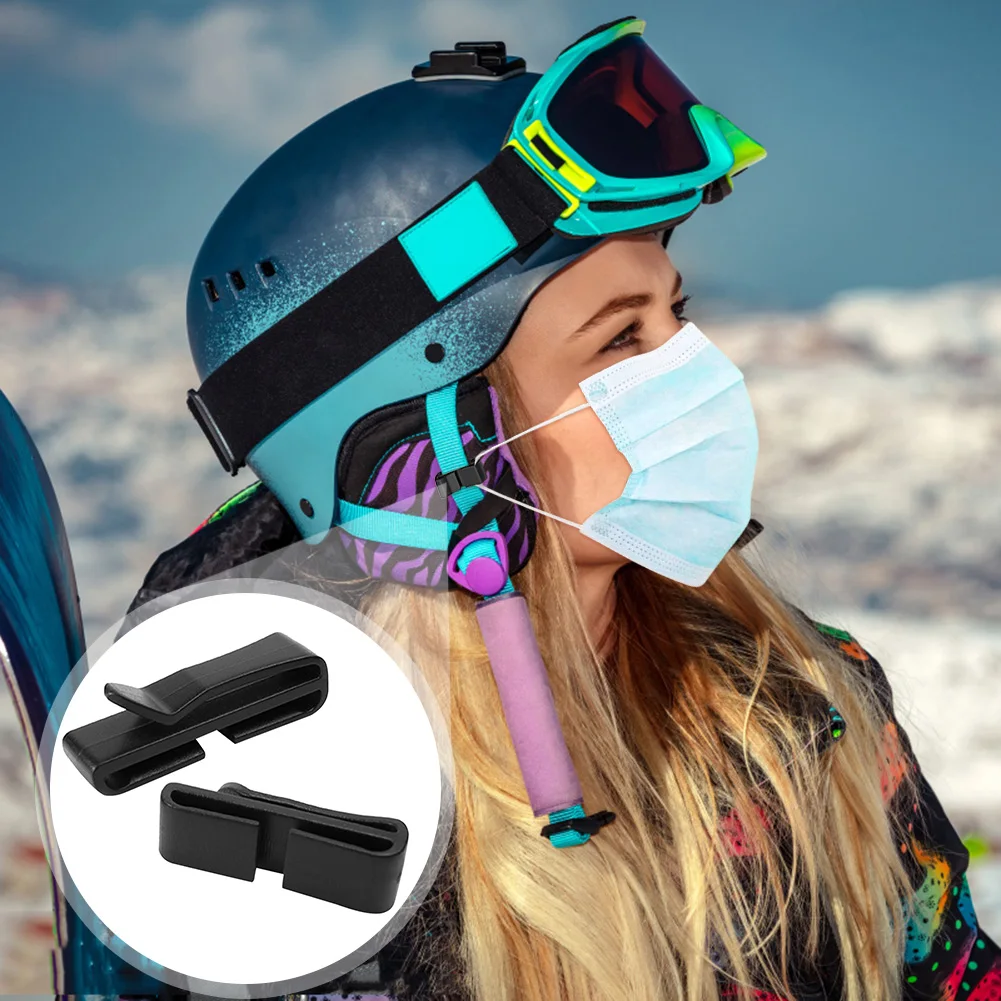 

10pcs Ski Helmet Mask Holder Plastic Multipurpose Snow Helmet Mask Clip Easy Mounting For Outdoor Cycling Skiing Climbing Sports