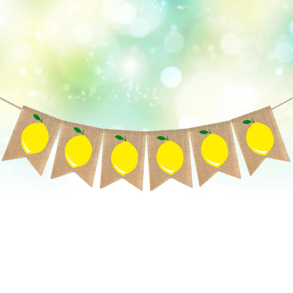 Внутреннее/наружное украшение гирлянда с флагом баннер из мешковины рисунком