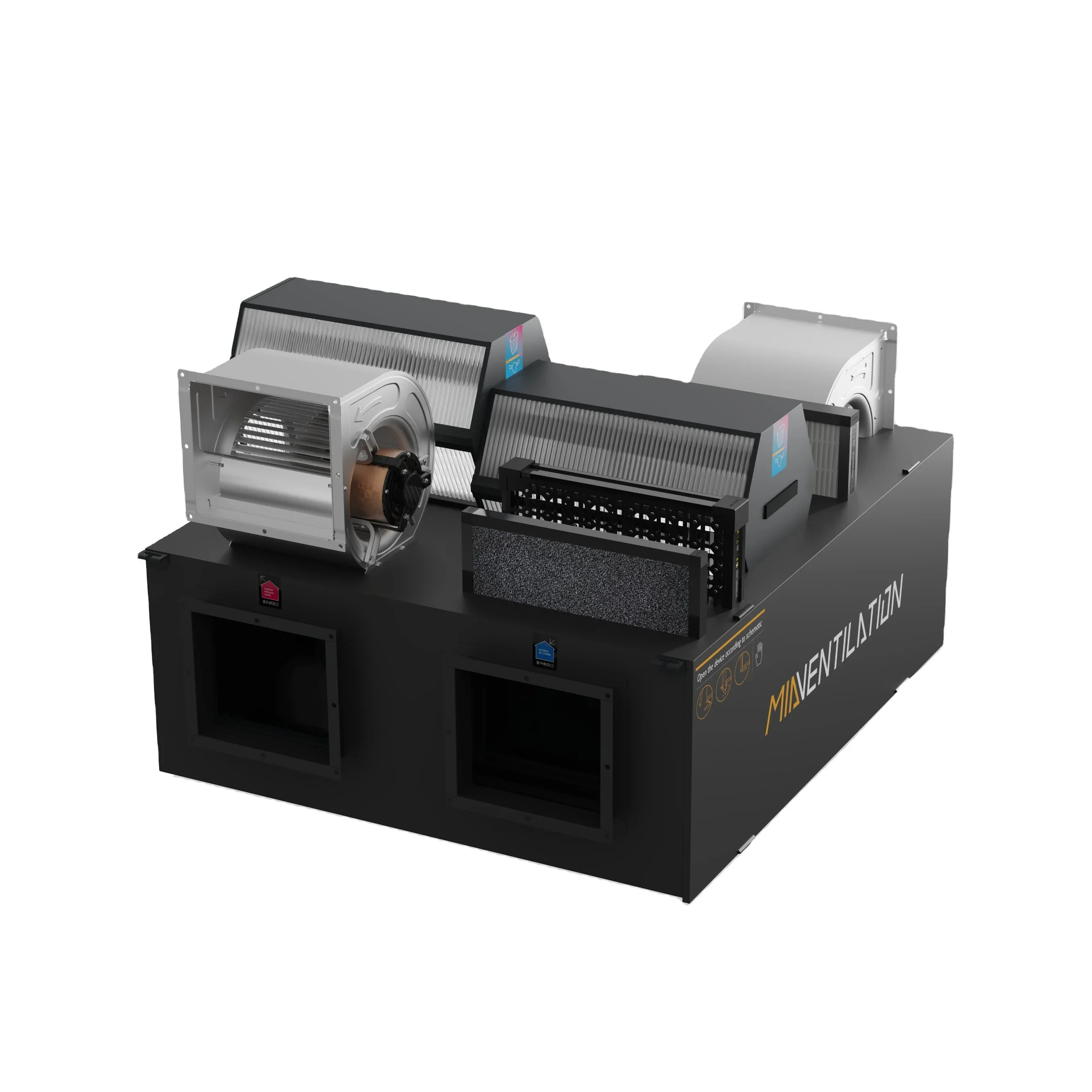 8000 м3/ч MIA Теплообмен Hvac Восстановление энергии Вентиляция Hrv тепла Рекуператор Tuya