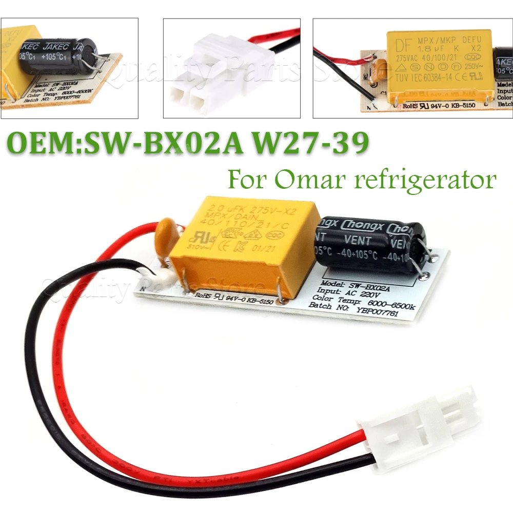 

1 шт. для Hoover & Candy холодильника с морозильной камерой печатная плата замена автомобиля светодиодный светильник в сборе светодиодный 41041487 SW-BX02A W27-39