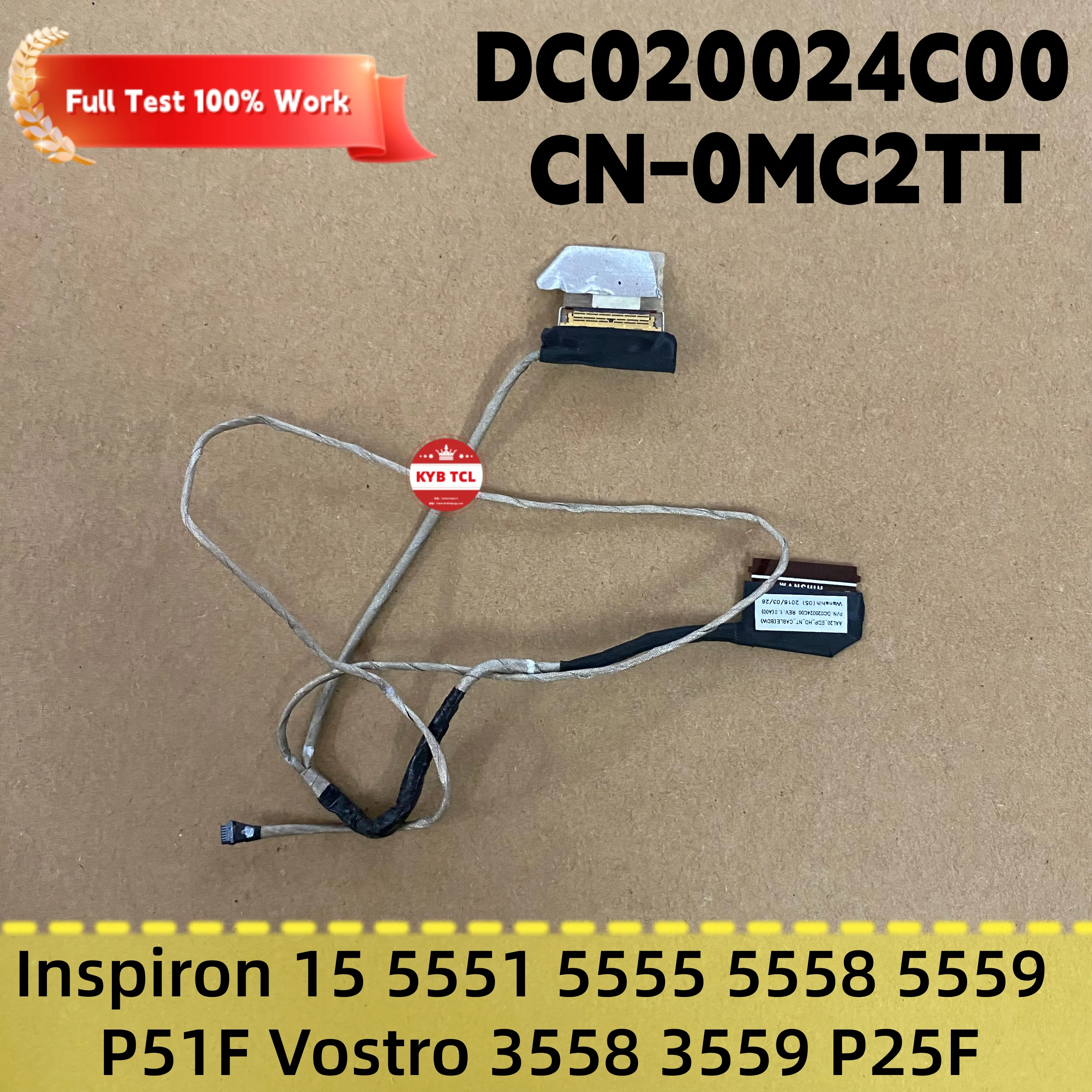 Фото Для Dell Vostro 3558, 3559, Inspiron 5551, 5555, 5558, 5559, динамики, видеокамеры, LVDS, LCD, видео-кабеля, жесткого диска, DVD-дисковода, кабеля, питания DC IN, разъёма 0V359T, 06GH81, 0RCVM8, 0KD4T9, 0H5G06, CN-0H5G №5