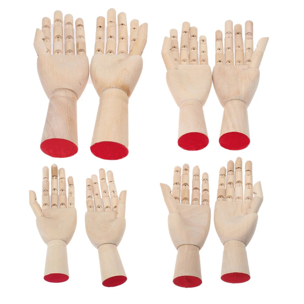 Деревянные ручные фигурки вращающаяся модель ручного сустава манекен для