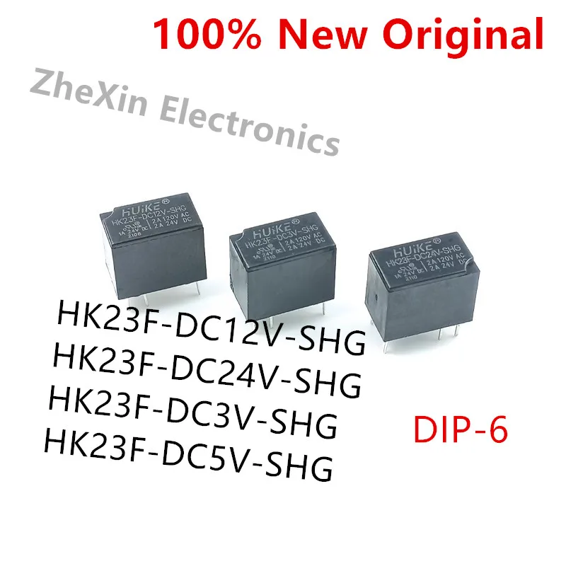 10 шт./партия HK23F-DC12V-SHG, HK23F-DC24V-SHG, HK23F-DC5V-SHG DIP-6, новое оригинальное реле сигнала HK23F-DC3V-SHG DC12V