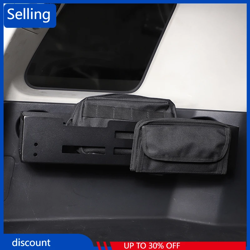 

For Toyota FJ Cruiser 2007-2021 Multi-function Storage Box Aluminum Alloy Black Car Trunk Storage Box Organizer Car Accessories