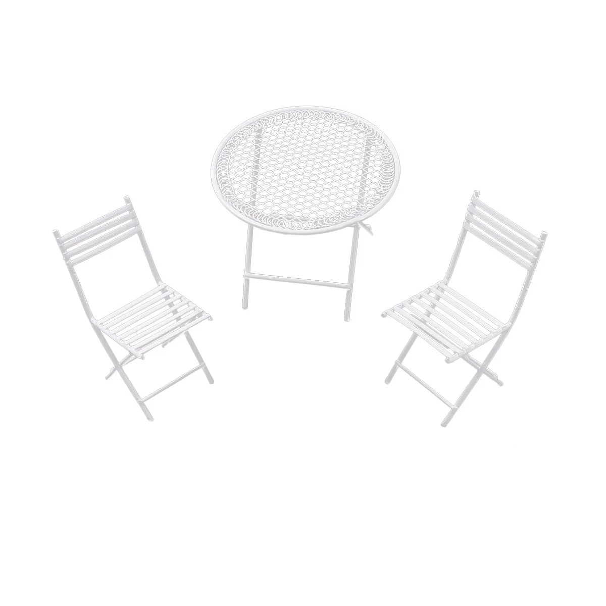 

Miniature Furniture Household Ornament Accessories Home Decor Iron Table Chair DIY Adornment