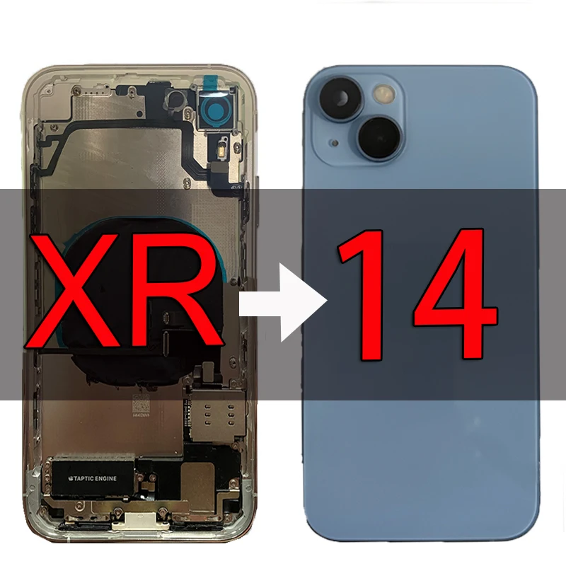 Оригинальный Полный комплект Urock Diy корпус для iPhone XR like 14, для XR конвертирует в 14 задний корпус Замена с микрофоном Flex