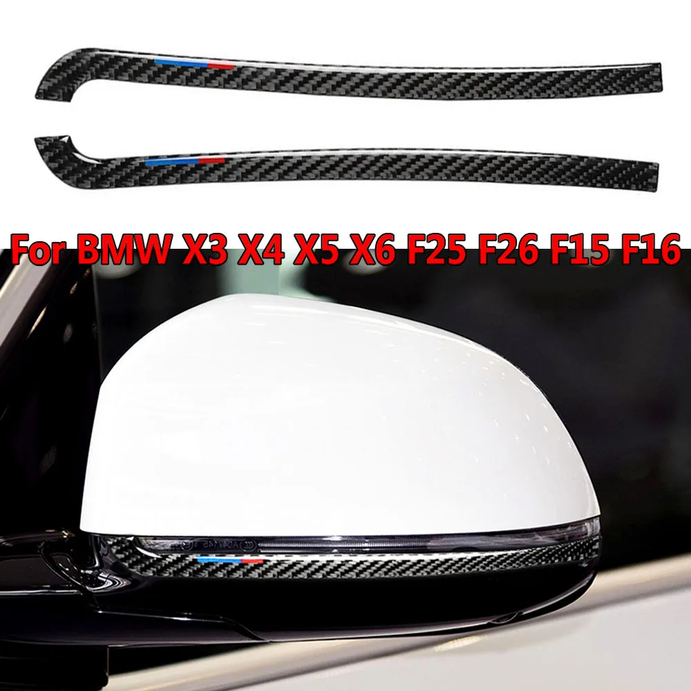 

Carbon Fiber Rearview Mirror Anti-rub Strip Car Styling Anti-collision M Sticker Accessories For BMW X5 F15 X6 F16 X3 F25 X4 F26