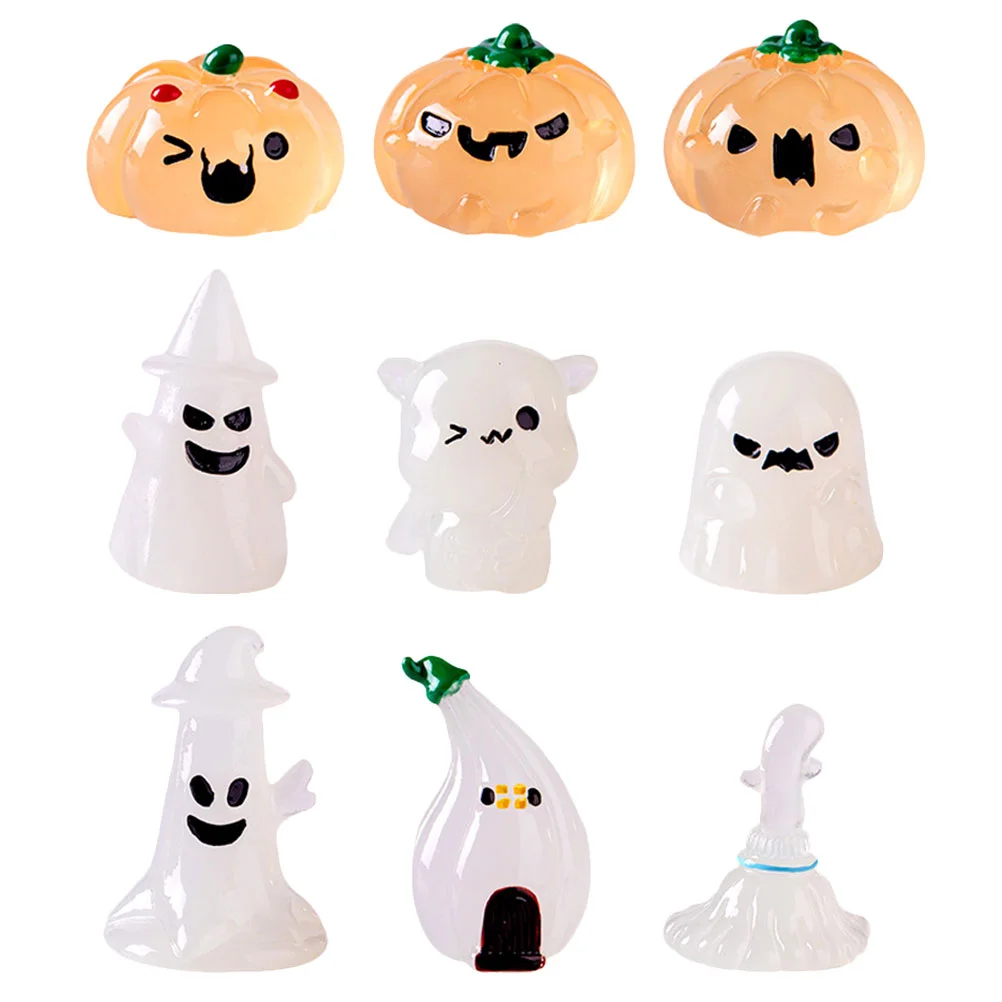 

9 Pcs Micro Landscape Ornaments Party Decor Prop Resin Halloween Favors Supplies