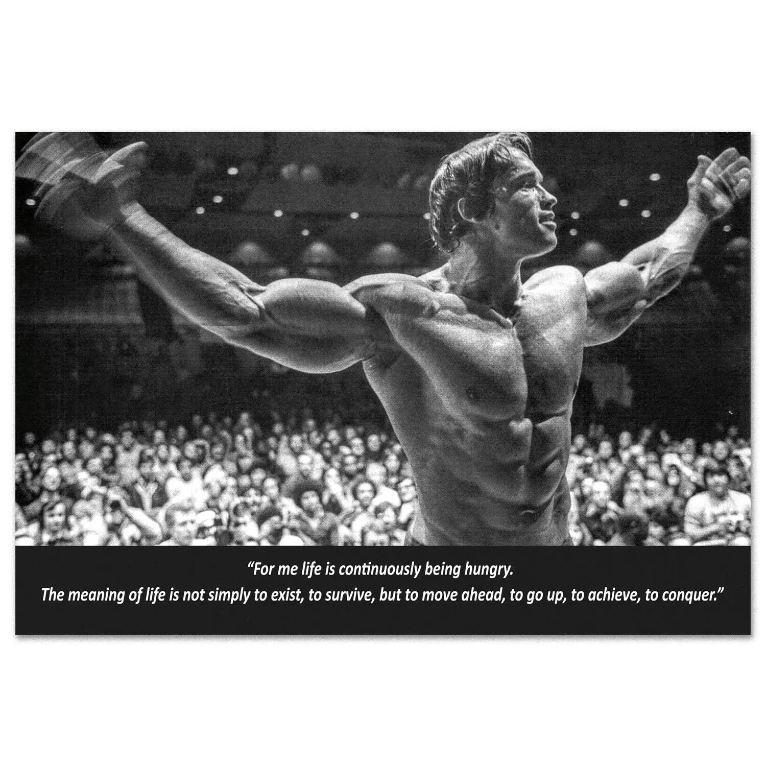 

Arnold Schwarzenegger Motivational Body Building Inspirational Quote Art Film Print Silk Poster Home Wall Decor 24x36inch