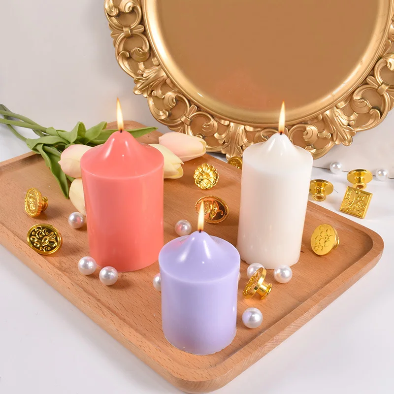 

Cylinder Silicone Candle Mold DIY Stripe Candles Dinner Ornament Making Plaster Epoxy Resin Molds Home Decor Handmade Gifts New