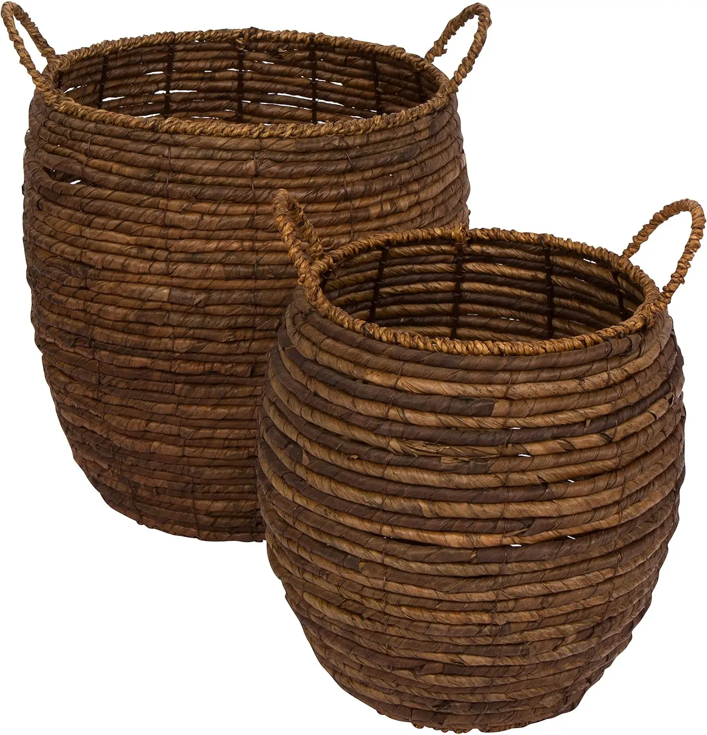 

Wicker Decorative Storage Baskets with Handles - Set of 2 Cute basket Picknick basket Cesto mimbre Shower caddy portable Organiz