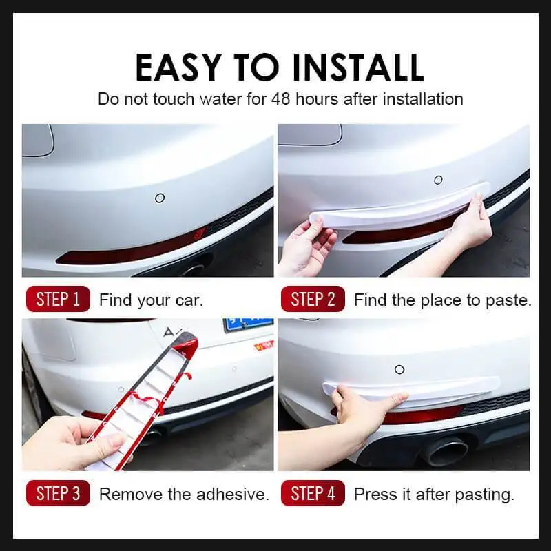 Anti-Collision Protector Rubber Auto Front And Rear Corner Bumper Guard Lip Anti-Scratch Strip Sticker Universal Car Products |