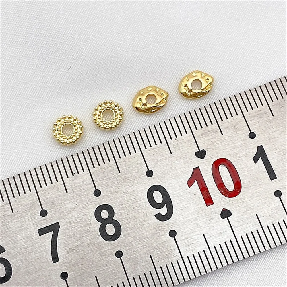 Золотые бусины 14 к в упаковке разделенные бусинами рассыпчатые Квадратные