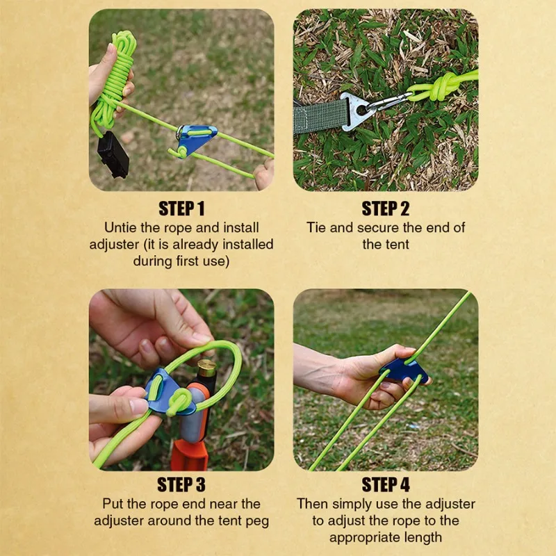 Уличная ветровая веревка для кемпинга 3 м/5 м/10 м