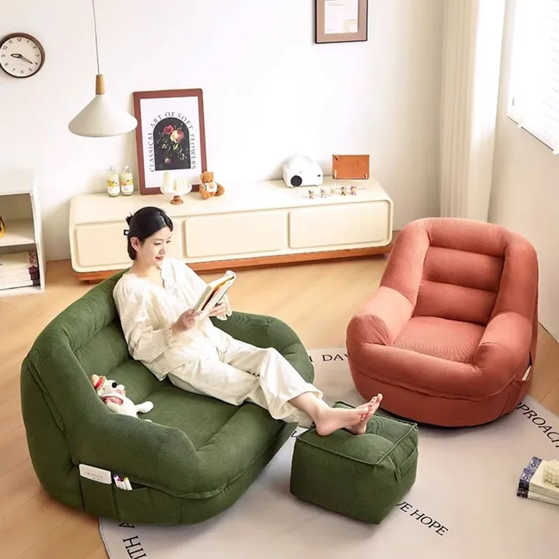 Маленький ленивый Европейский диван мягкий белый удобный в скандинавском стиле