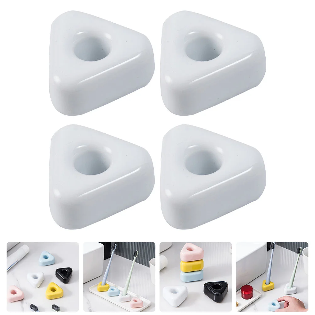 

4pcs Toothbrush Holder Ceramic Desktop Toothbrush Holder Household Toothbrush Stand