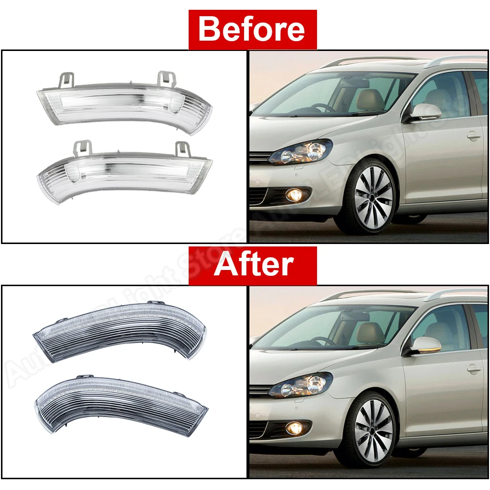Динамические светодиодные фонари для VW Golf 5 GTI MK5 Plus Jetta Passat B5.5 B6 Sharan EOS боковое