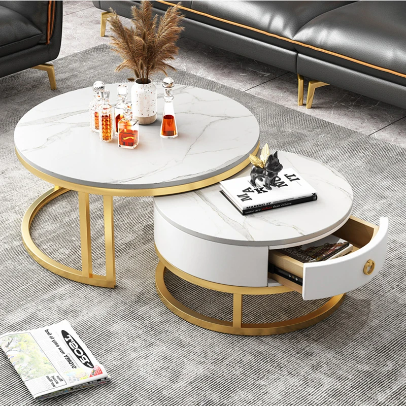 

Coffee Mobile Side Table Makeup Living Room Nordic Hallway Round Table Center Dressing Floor Table Basse Home Furniture WWH30XP