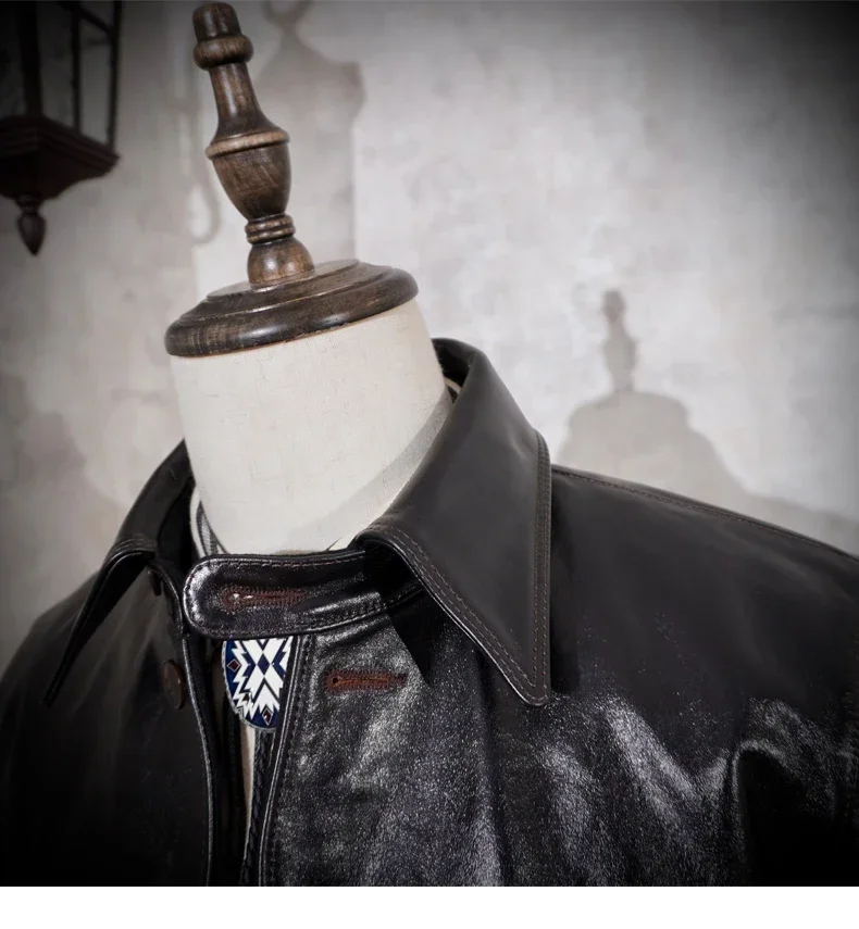 Классическая униформа Тпая бритва куртка Brakeman японская мужская из конской кожи с