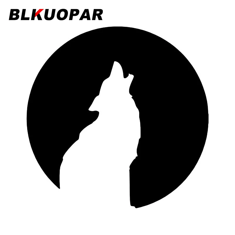 

BLKUOPAR Волк Луна Автомобильная наклейка устойчивая к царапинам креативная Водонепроницаемая графическая индивидуальность модная забавная ...