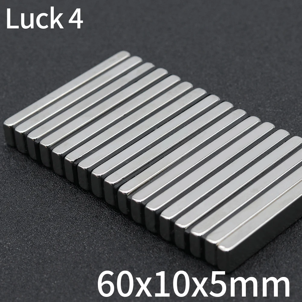 

1/2/5/10/20Pcs Block Magnet 60x10x5 Neodymium Magnet N35 60mm x 10mm x 5mm Permanent NdFeB Super Strong Powerful Magnets