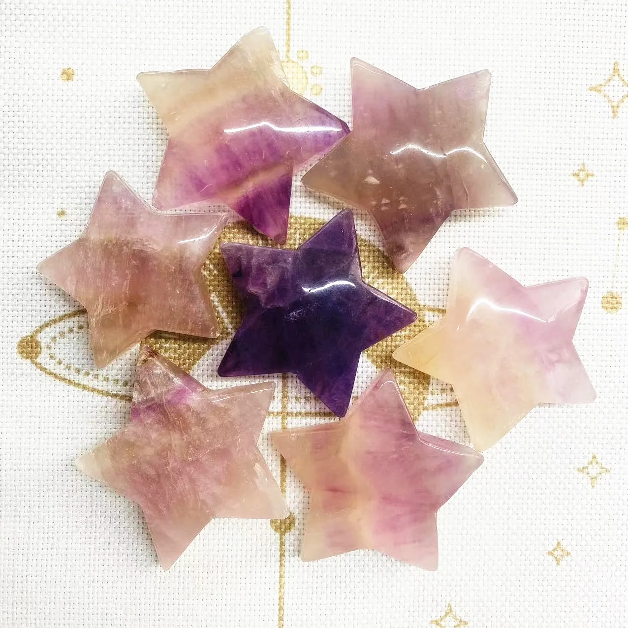 

Кристальные подвески из натурального камня, стереоскопические подвески в форме пятиконечной звезды, украшение для дома, подарки