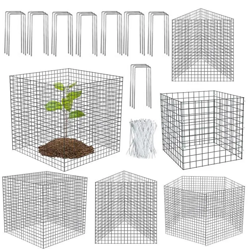 

6 Pcs Root Protection Basket Metal Plants Protective Net Bag Mesh Protectors Stainless Steel Wire Baskets Bags Heavy Duty