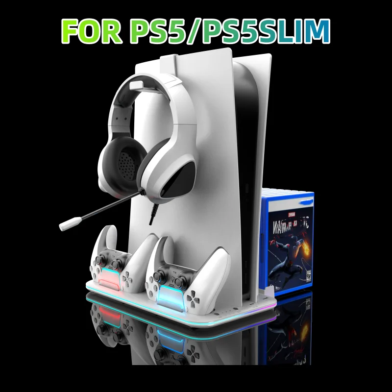 Многофункциональный Охлаждающий Блок Для PS5 Тонкая И Цифровая Версия Оптический