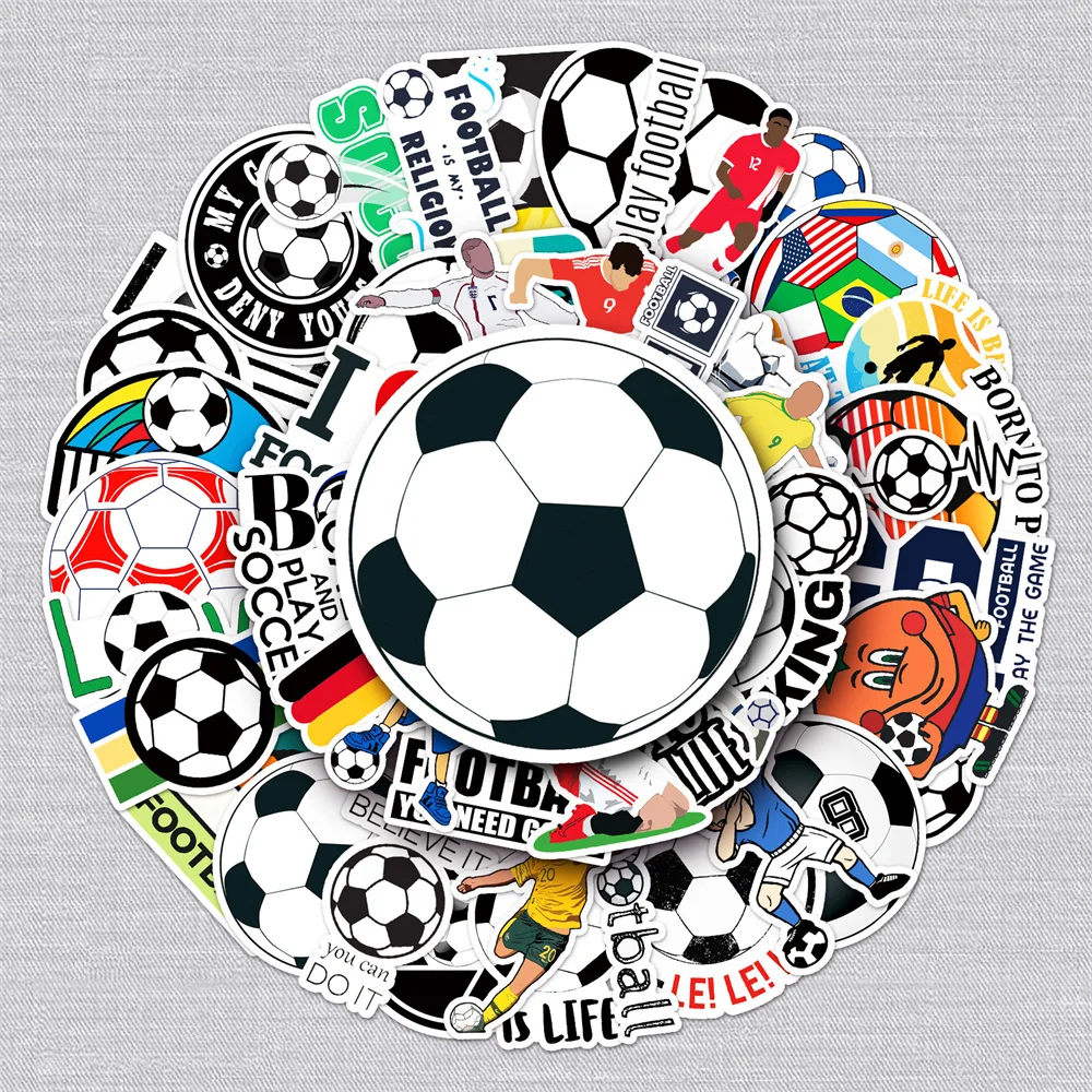 

10/30/50PCS Cartoon Soccer Sports Personalized Creative Sticker Desk Refrigerator ComputerSkateboard WaterproofSticker Wholesale