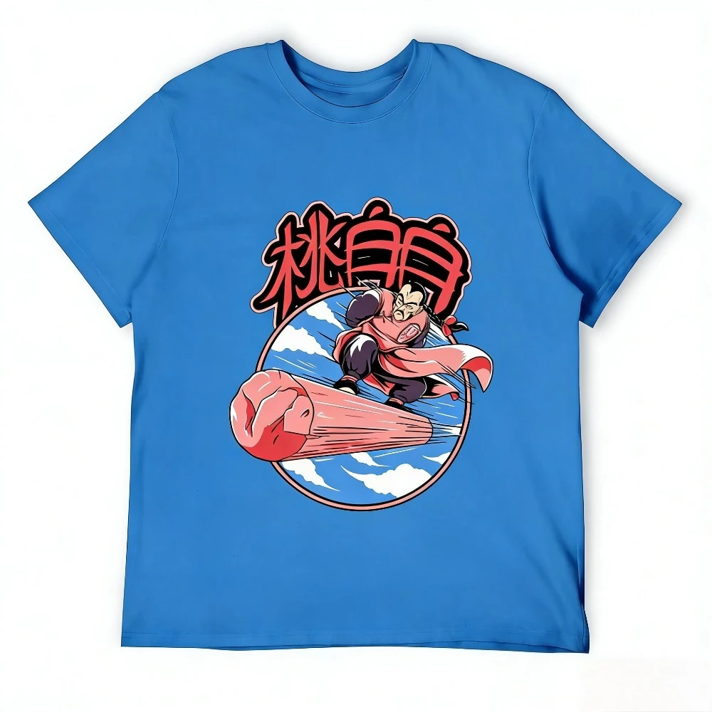 Фото Футболка унисекс из чистого хлопка Dragon Ball Tao Pai Pai, новинка лета 2026, популярная повседневная рубашка с короткими рукавами и принтом аниме для родителей и детей №5