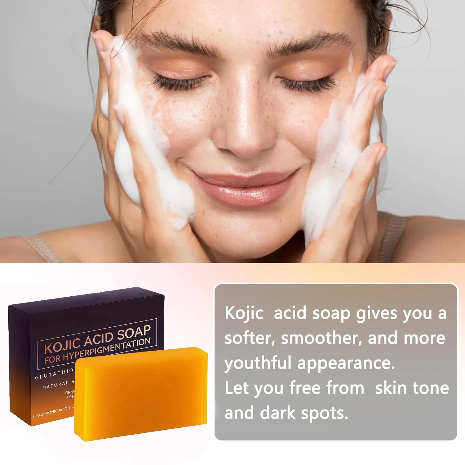 Мыло с койевой кислотой отбеливающее мыло удаление черного мыла для лица