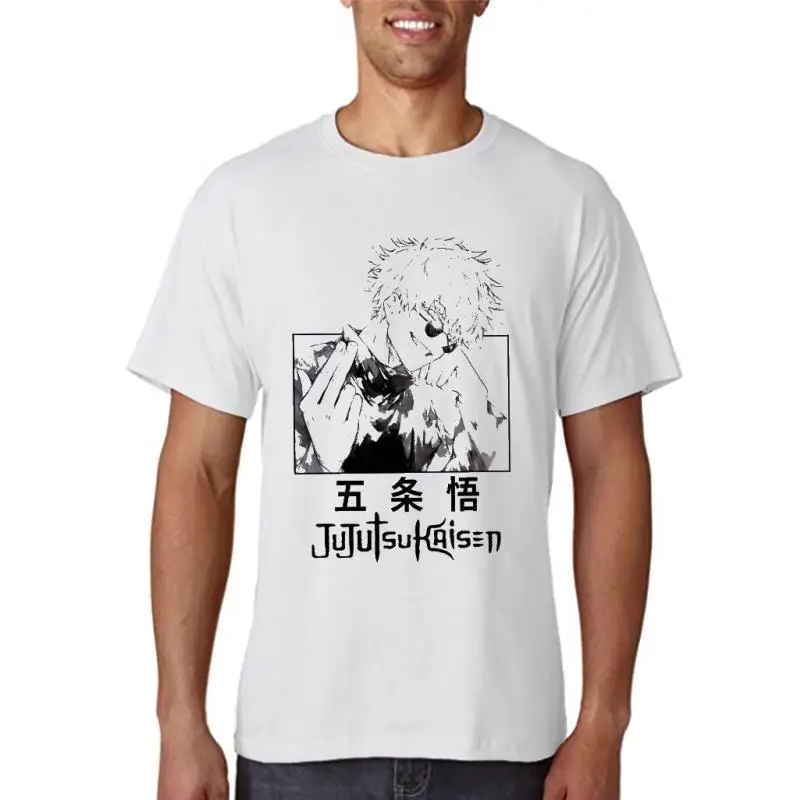 

Лидер продаж, футболка с японским аниме ююютсу кайсен, Женская кавайная футболка Yuji Itadori, годжо Сатору, Графический Топ, футболки, модная женская футболка