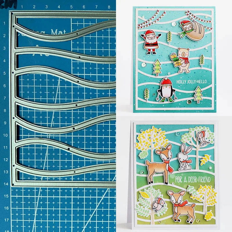 

Lucky Goddess Metal Cutting Dies Snow Drifts Panel Diy Scrapbooking Photo Album Decorative Embossing Paper Card Crafts