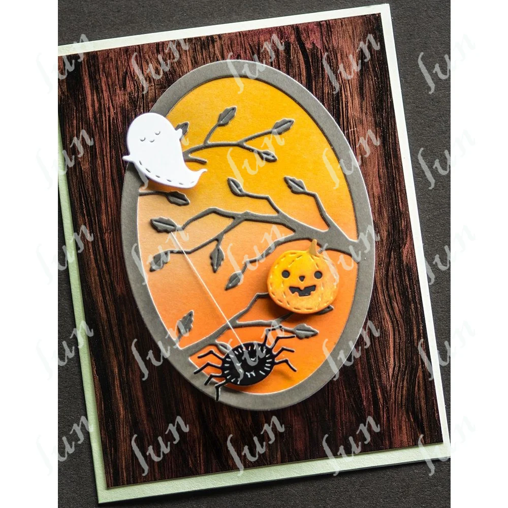 

Leafy Branch Oval Metal Cutting Dies Scrapbook Diy Album Make Paper Card Embossing Craft Supplies Diary Decor Cut Die 2022 New