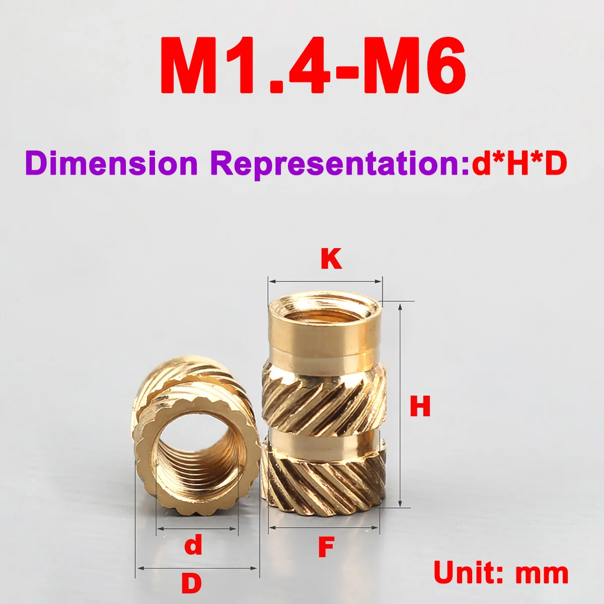 

Double Twill Copper Nut / Hot Melt Injection Nut / Copper Insert Nut /Copper Nut