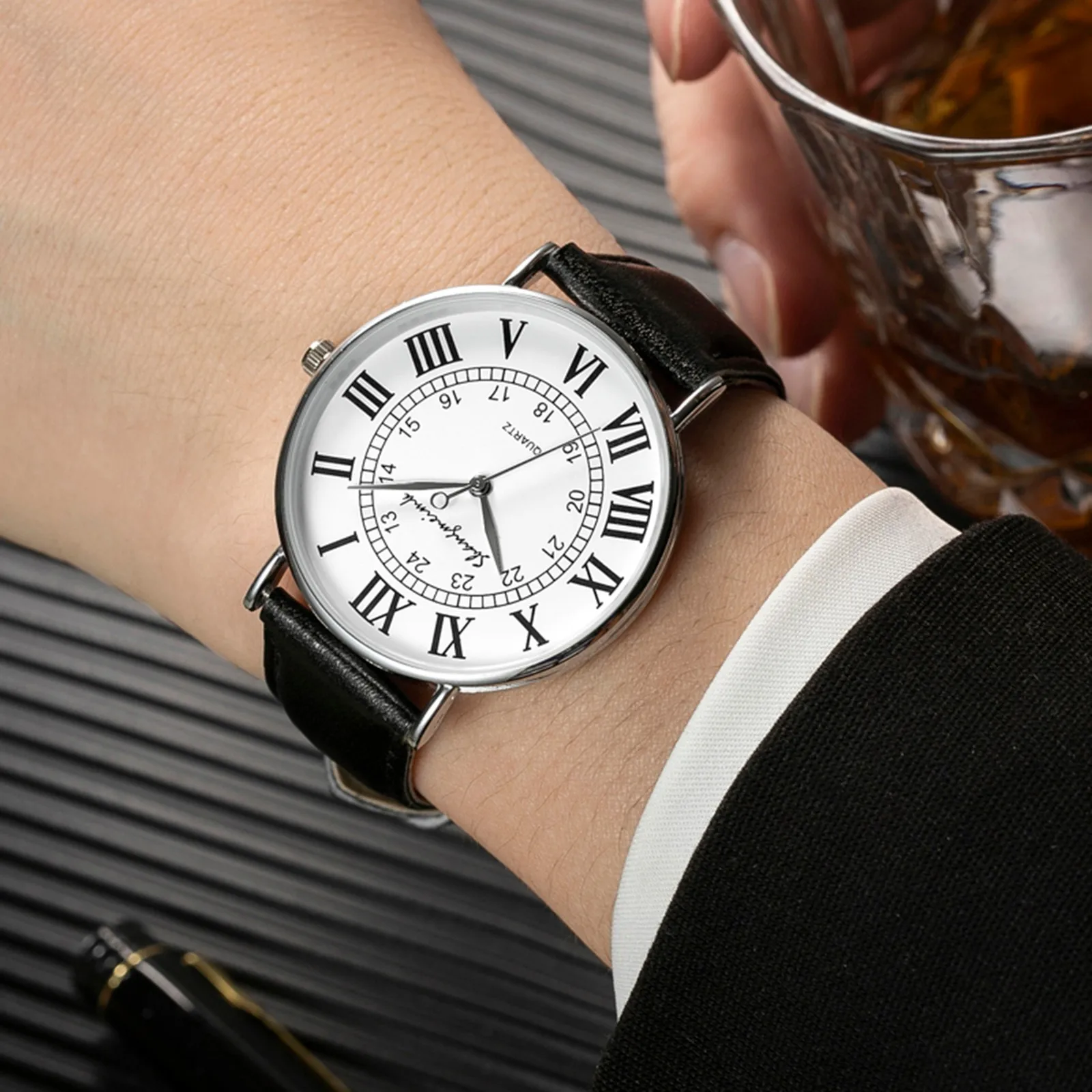 

2022 New Mens Watches LIGE Top Brand Leather Chronograph Waterproof Sport Automatic Date Quartz Watch For Men Relogio Masculino