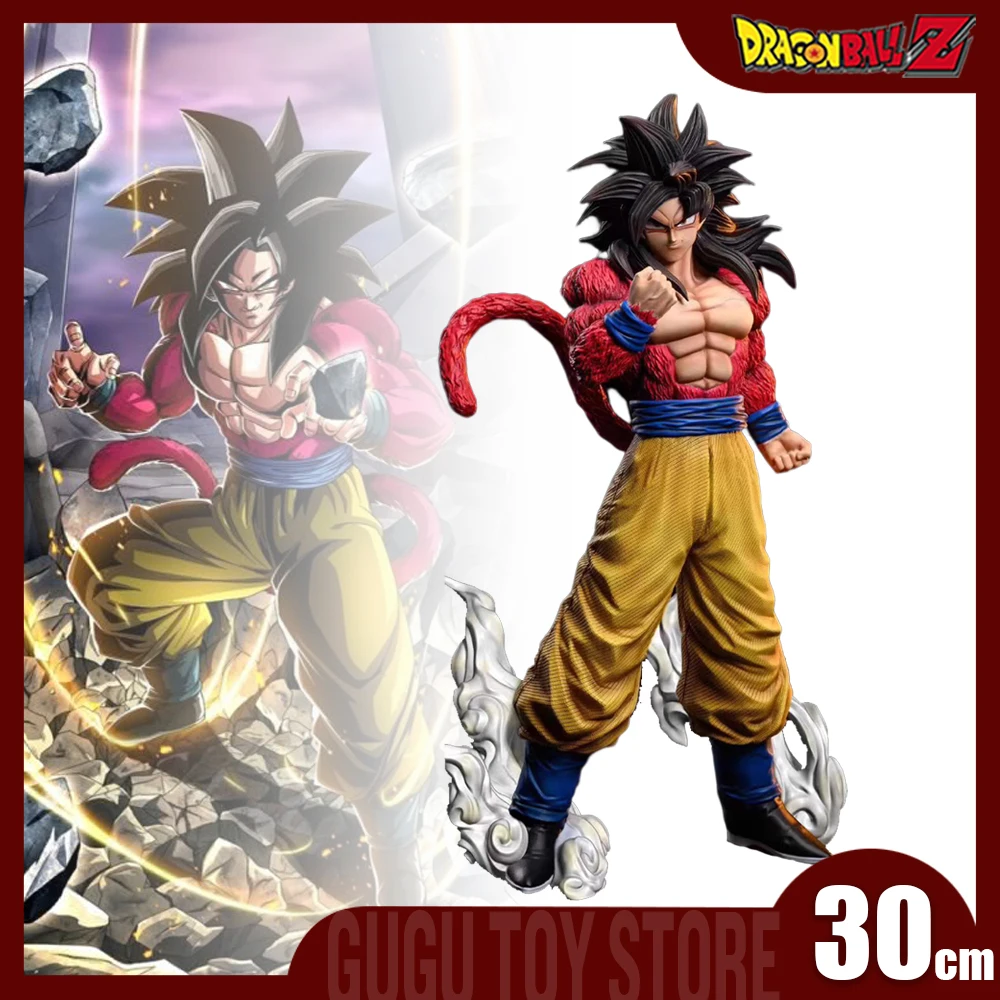 

Фигурки Dragon Ball Z Son Goku Аниме фигурки Goku Super Saiyan 4 Ssj4 фигурки 30 см Статуэтка модели куклы Подарки