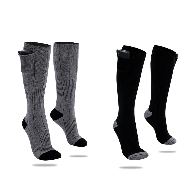 Heated Socks for Men Women, USB Rechargeable Battery Powered Electric Heated Thermal Socks for Winter Foot Warmer Skiing