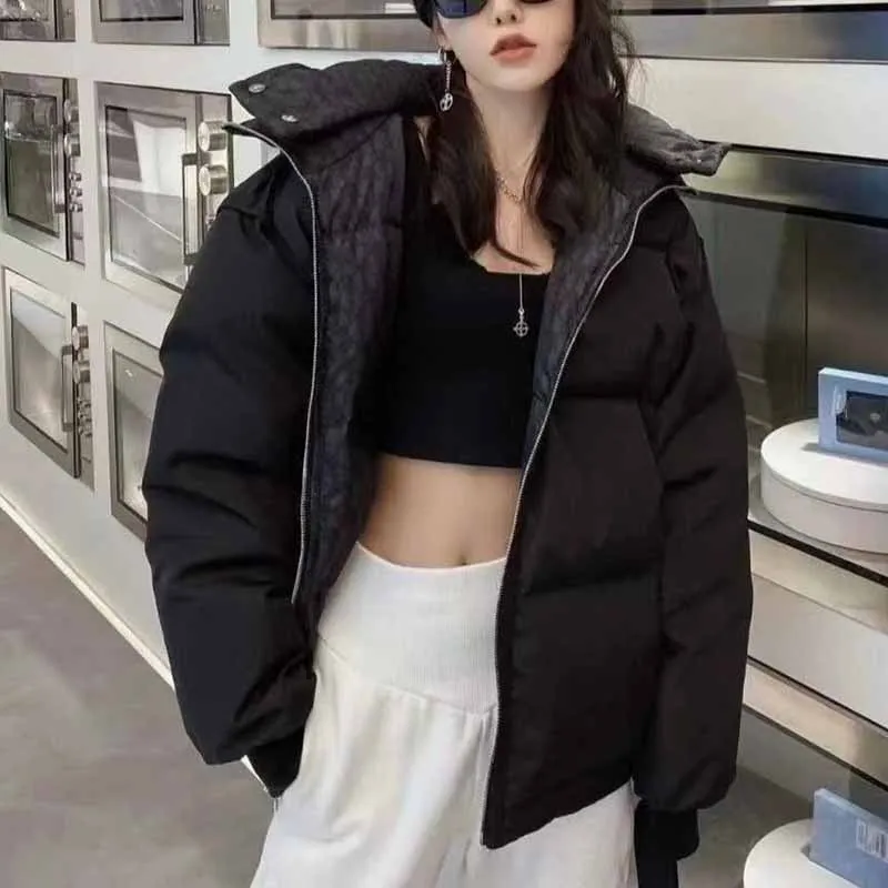 Winter New Women Brand Cotton Clothing High Quality Plus Velvet Warm Hooded Down Jacket Casual Loose Fashion Coat Female Clothin