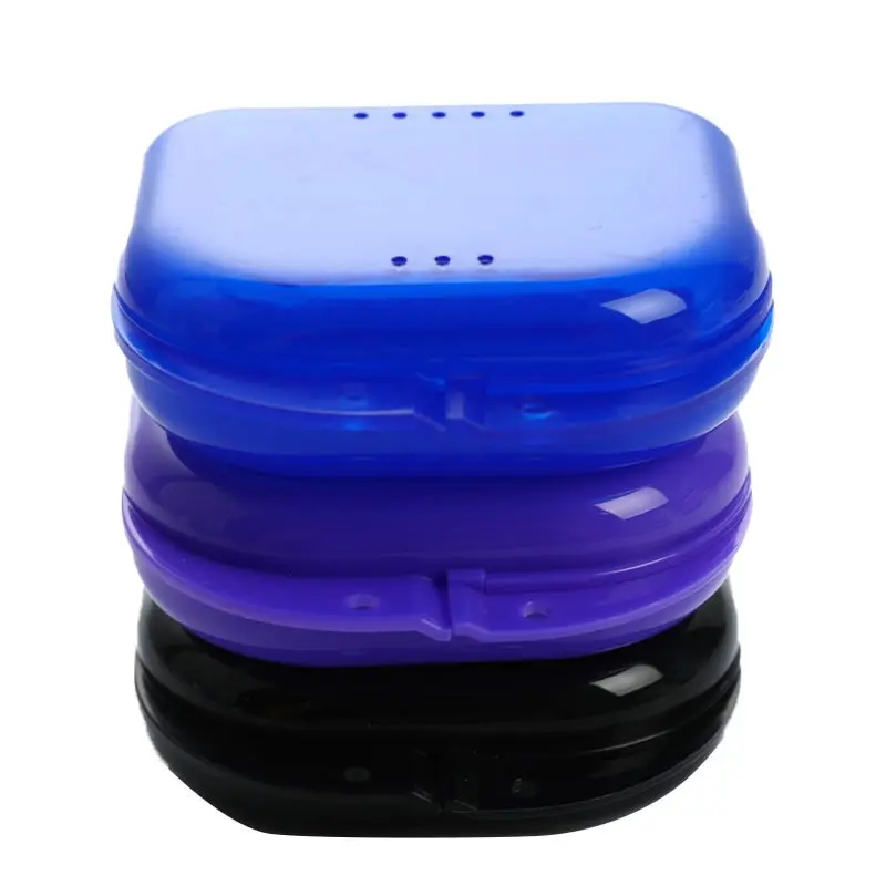 

1pcs Tooth Retainer Small Hole Tooth Box Braces Container Mouthguard Guard Denture Storage Case Clean Organizer Case