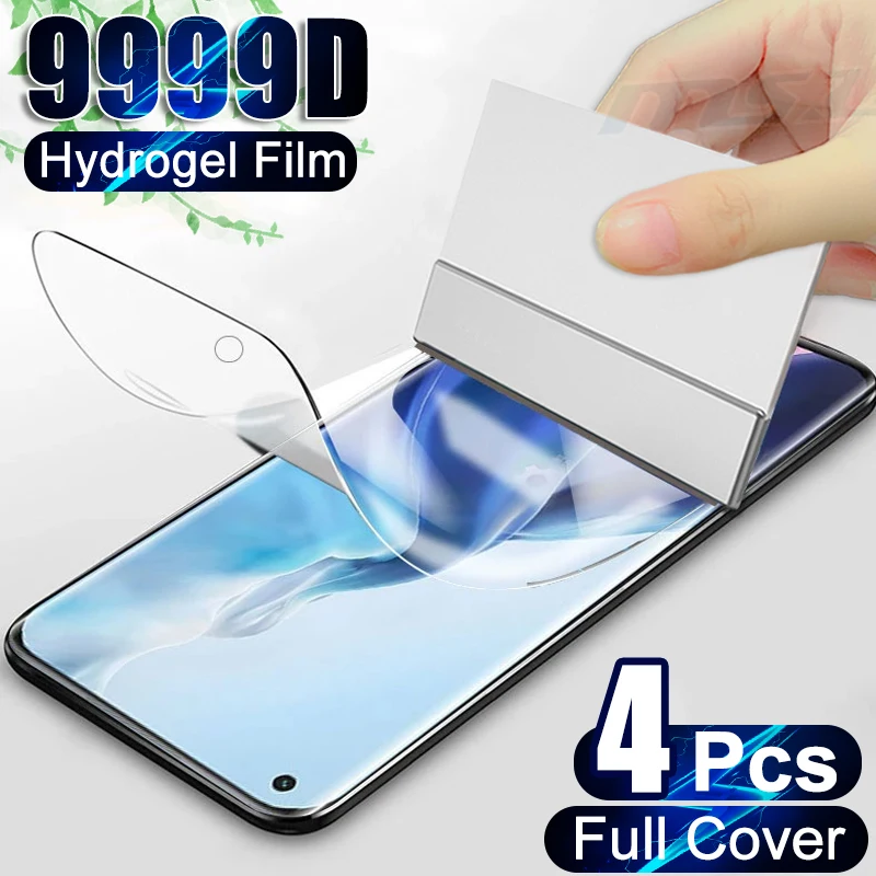 

4Pcs Hydrogel Film Screen Protector For Xiaomi Mi 12 12X 12S 11 10 Ultra Full Cover Mi Note 10 Lite 10T 11T Pro Protective film