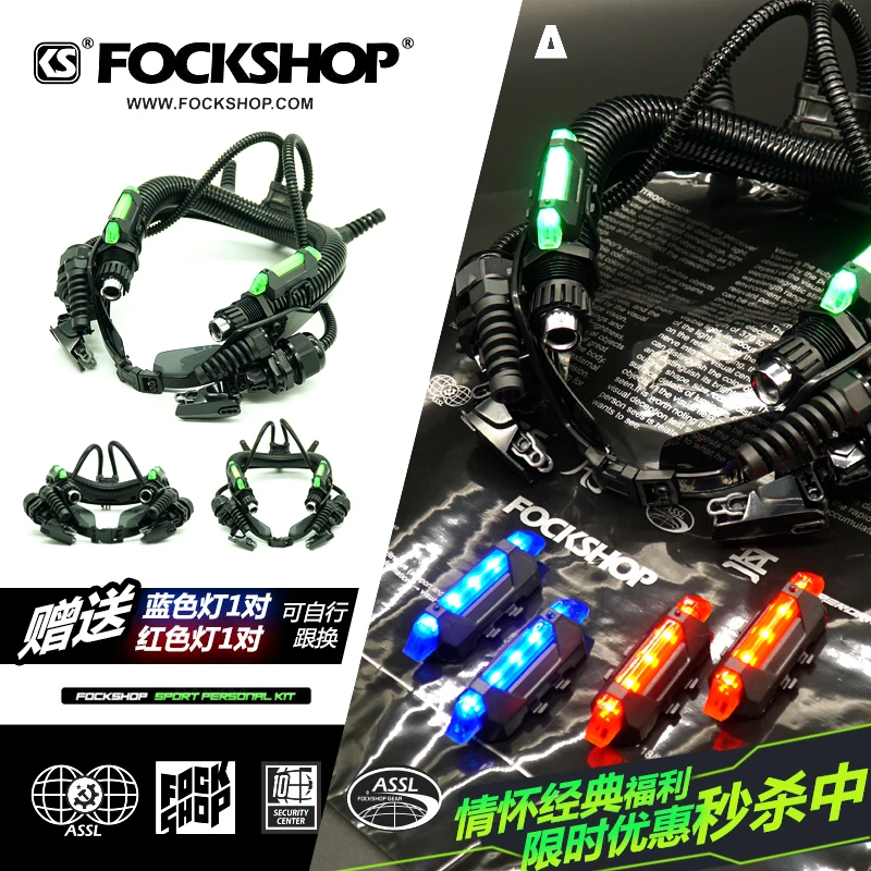 

FOCKSHOP Cyberpunk necklace Neck ring With Led Light Halloween Party Cosplay Accessories Music Festival And Rock Scene Props
