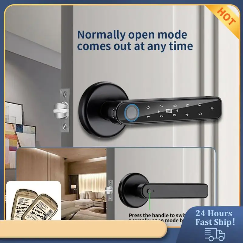 

TTLock Bluetooth Fingerprint Locks Electronic Door Handle Lock App Control Password With Keys For Home Office Bedroom Smart Lock