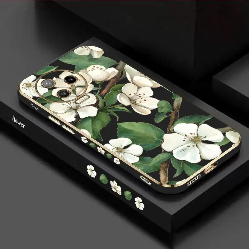 

Fresh Flower Luxury Plating Phone Case Infinix Note 12pro 12 11Pro 11 10 Pro 10 Hot 11S 12 12 Play 10 Play 10S 10 Lite Cover