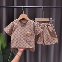 baby boy clothes summer outfit toddler luxury short sleeve t shirts and shorts 2 piece girls clothing sets kids bebes tracksuits