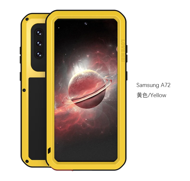 Love Mei Aluminum Metal Powerful Armor Shockproof Life Waterproof Case For Samsung Galaxy A72 A71 A52 A41 A42 Cover Capa Funda